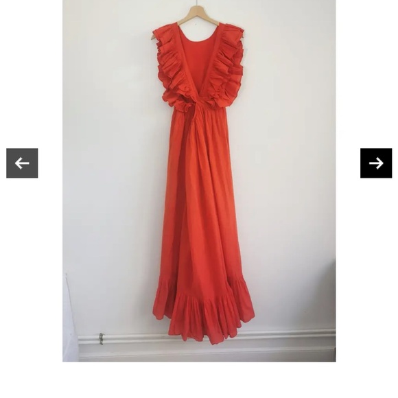 Laurence BRAS COTTON  Red Maxi Dress - Picture 14 of 16